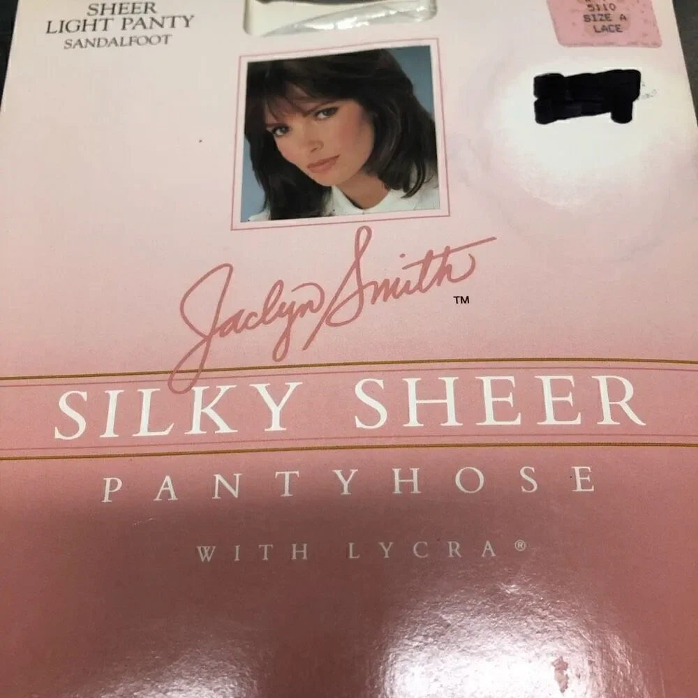Jaclyn Smith Silky Sheer Pantyhose Size A Lace New